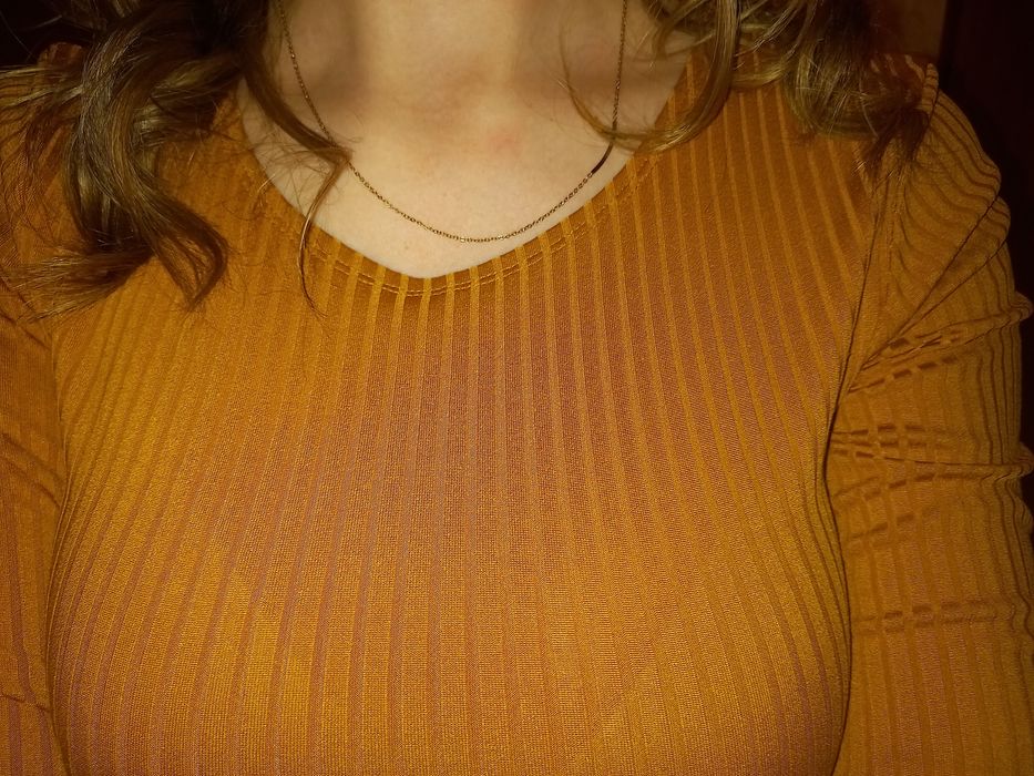 Body musztardowe z długim rękawem WYPRZEDAŻ SZAFY