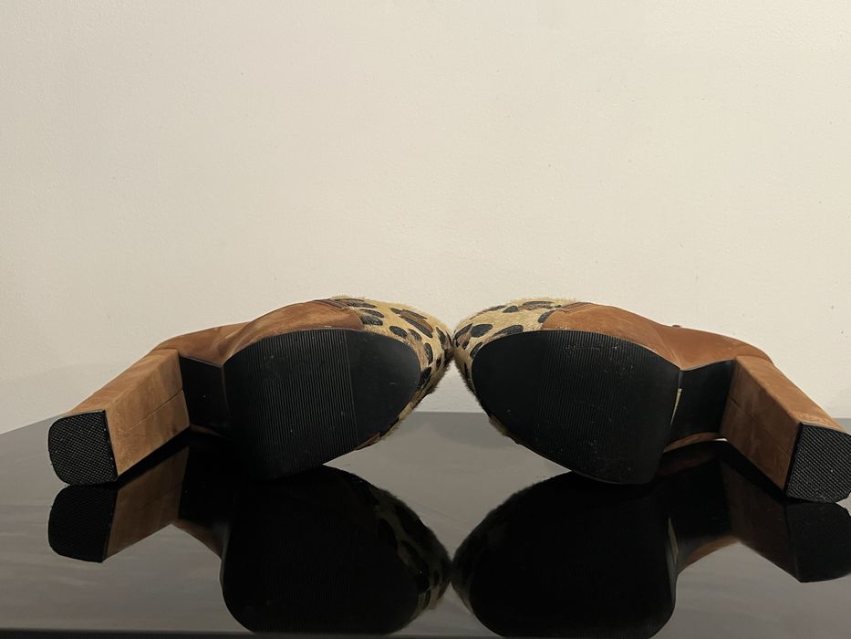 Botim Retro padrão leopardo