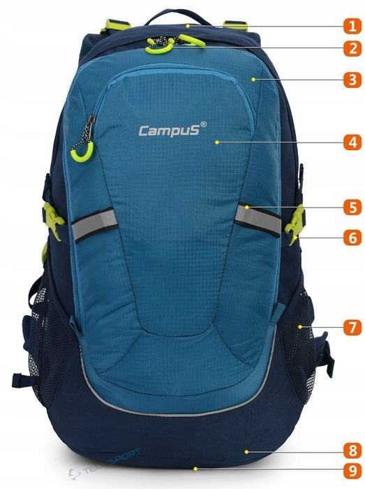 Wygodny Plecak Miejski Campus Horton 30L | Lekki Oddychający | Granatowy