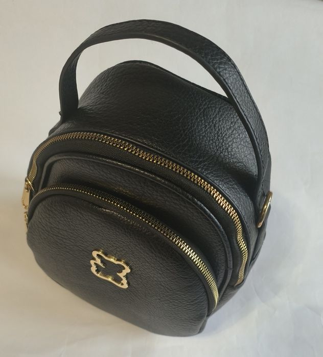 Czarna pojemna torebka z misiem nowa