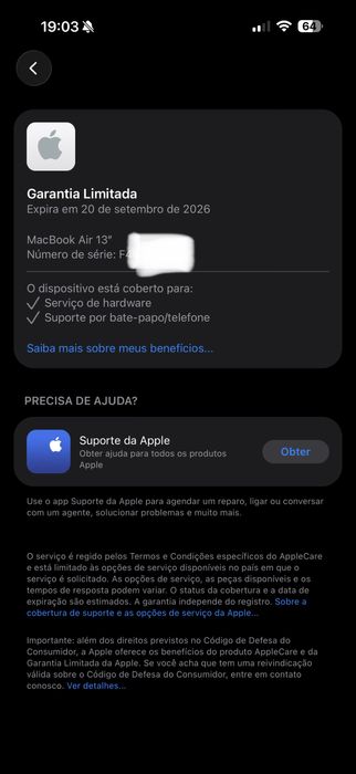 Macbook air M4 16gb memoria 512gb armazenamento