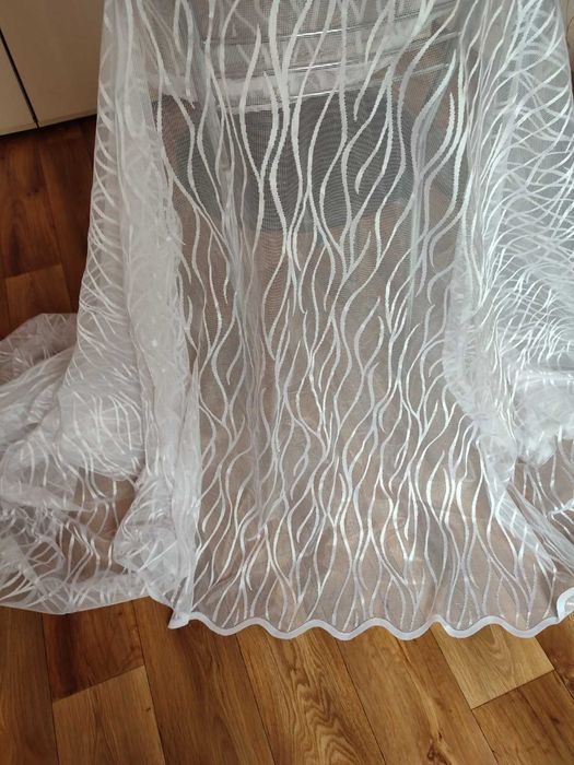 Тюль (желтая, белая, голубая), штора 2шт