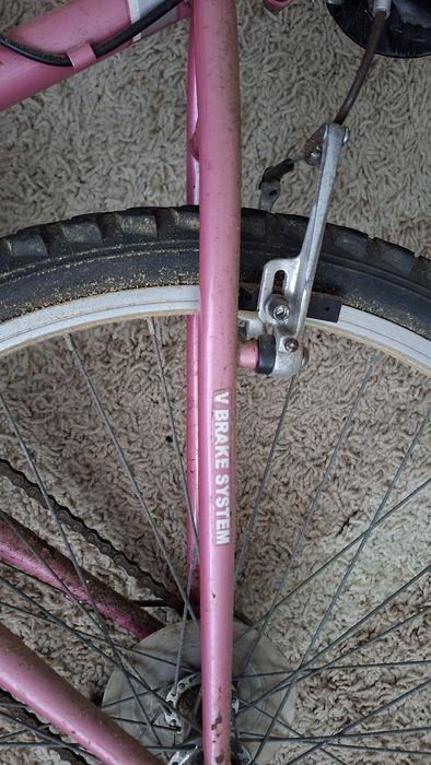 Bicicleta Team Pro 4210 24" Rosa/Branca – Para Restauro ou Utilização