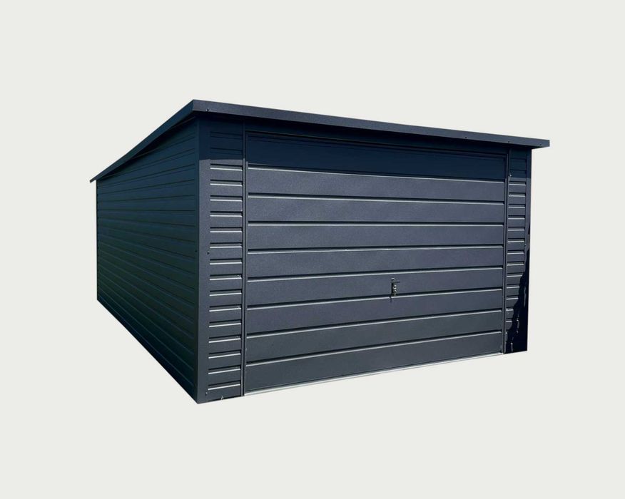 Garaż Blaszany Blaszak 3,5x5m Ciemny Grafit MAT