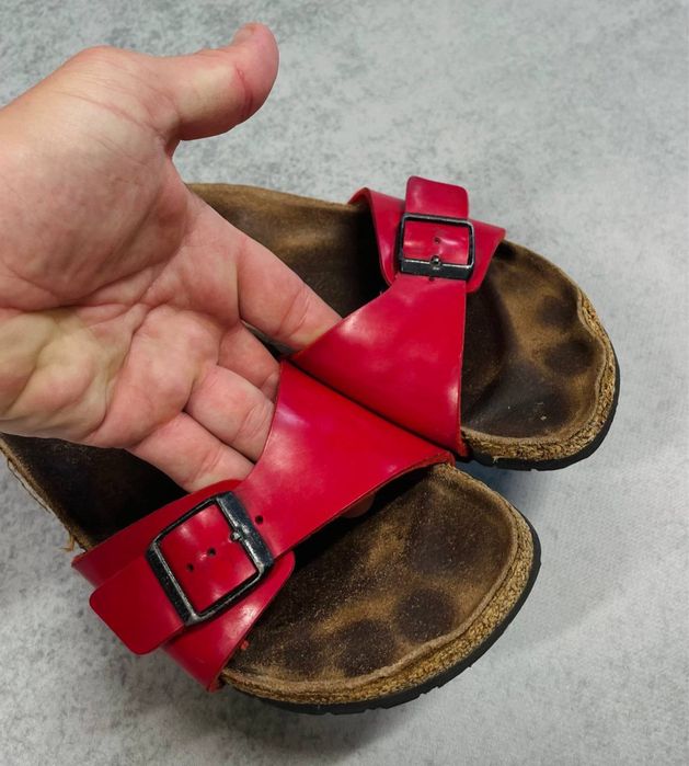 Жіночі сандалі birkenstock червоні, біркенштокі оригінал