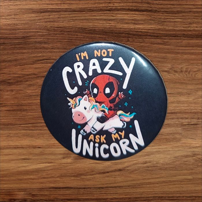 Deadpool,Jednorożec,Marvel,Przypinka,Broszka,Walentynki,Komiks