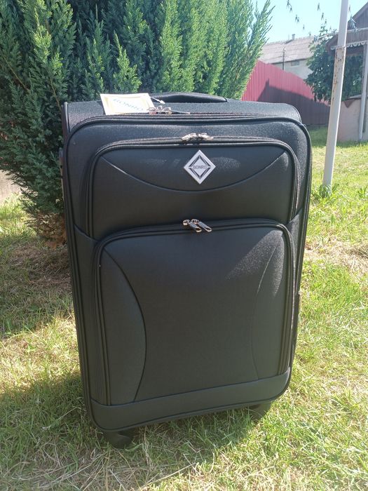 Тканинна валіза/чемодан 4 колеса на підшипниках.Алюм.ручка.54х34х23 см