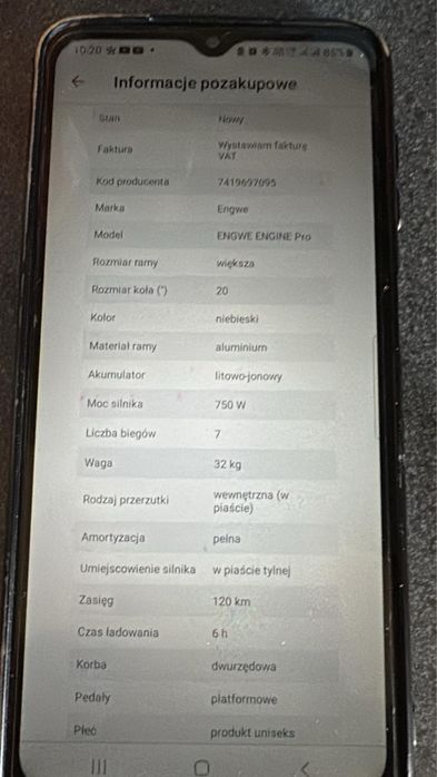 MotoRower elektryczny Engwe Engine Pro