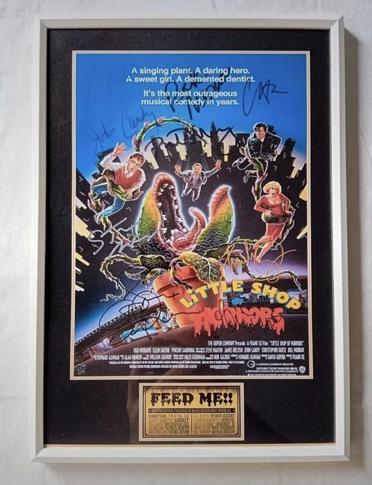 Moldura Filme Little Shop of Horror com Autógrafos