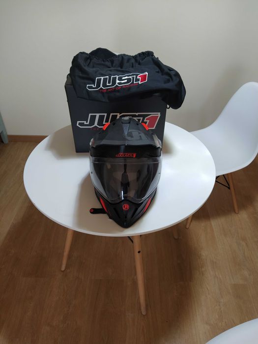 Capacete Moto Cross Enduro Just 1 J14 Adventure Full Carbon. Size L