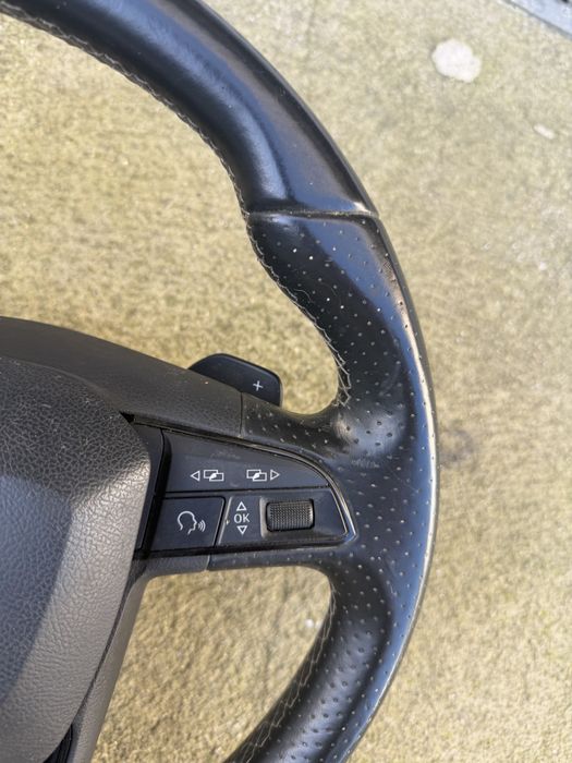 Volante seat leon 5 F cupra completo com airbag