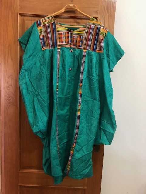 Vestido africano, da Nigéria ,NOVO, verde bandeira