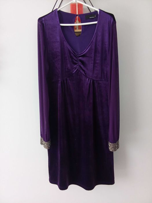 Elegancka fioletowa sukienka 40/42