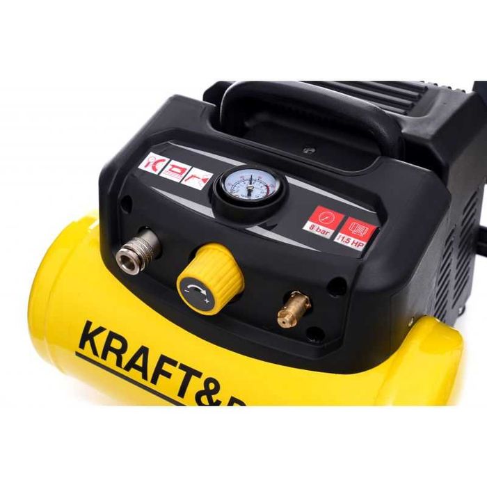 Kompresor bezolejowy 6l sprężarka powietrza 10B 1,5HP pompka