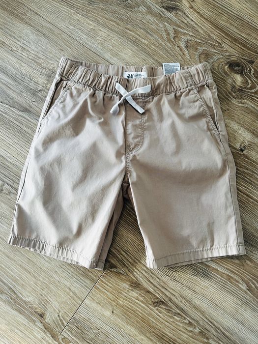 Szorty krótkie spodenki beżowe H&M 134