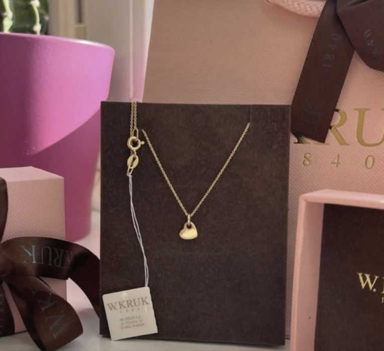 Nowy naszyjnik złoty, łańcuszke W. Kruk
