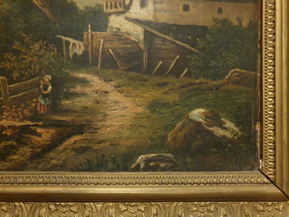 Stary poniemiecki obraz. Stan dobry.