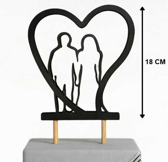 Topo de Bolo Personalizado para Casamento | Nomes | Impressão 3D