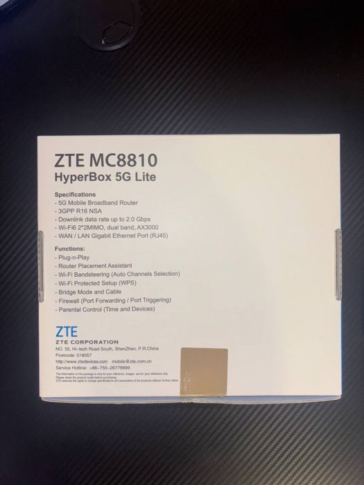 Продаётся 5G роутер ZTE CPE MC8810 (SIM-карта)