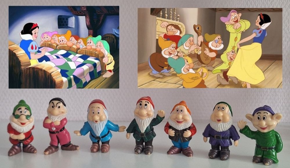 Лот. белоснежка и семь гномов принцессы дисней 7 гномов disney принцесса белоснежка фигурки куклы