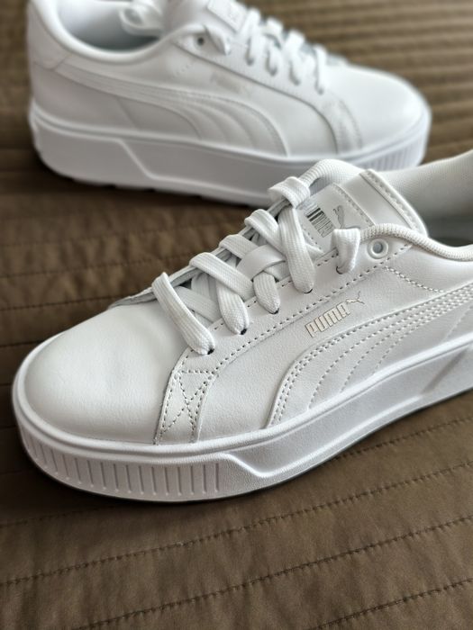 PUMA Karmen L Białe Sneakersy | EU 36 - 22,5 cm | Skóra | Jak Nowe