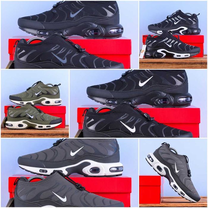 Термо осінь-зима Кросівки Nike Air Max TN сірі (41-45) - 5 кольорів! найк найки В'єтнам