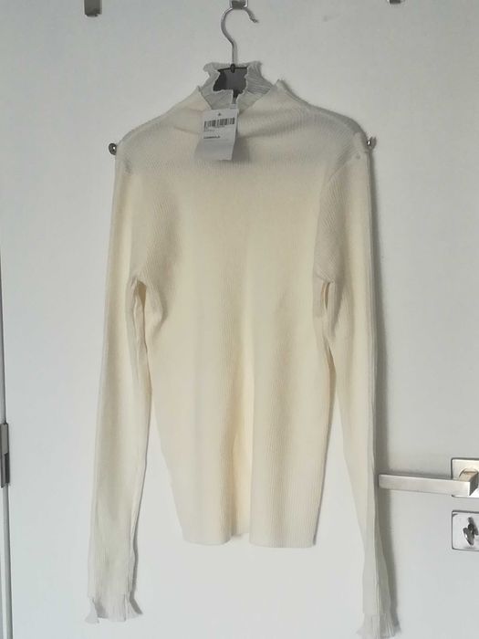 camisola com gola  (nova) - s/m