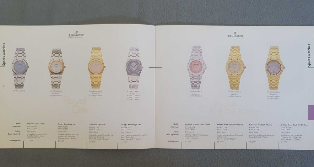 AP - Audemars Piguet - Catálogo / Livro OFICIAL de relógios - 1999