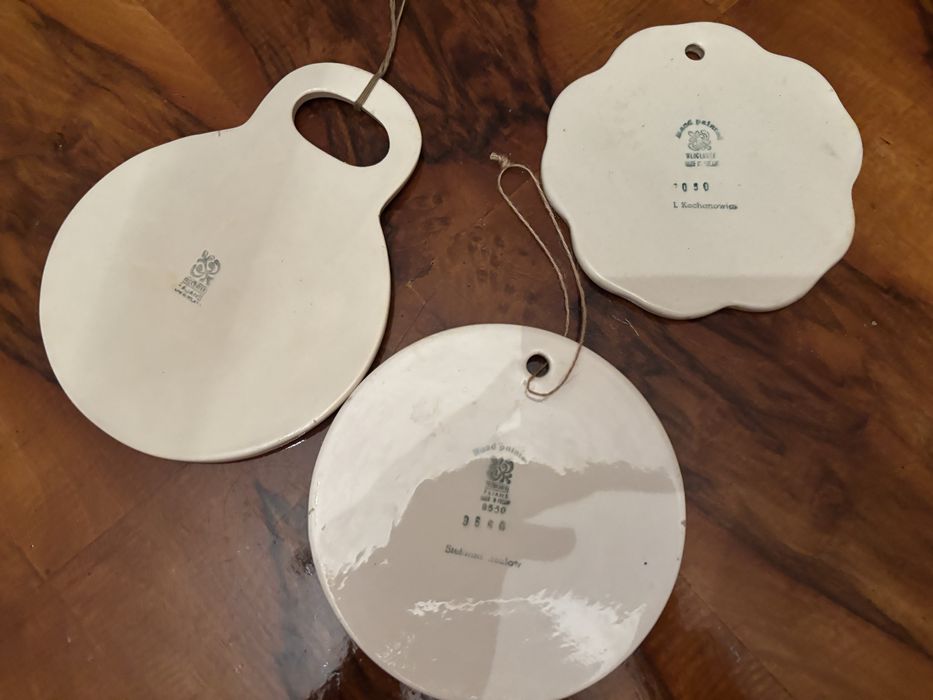 3 fajansowe deseczki