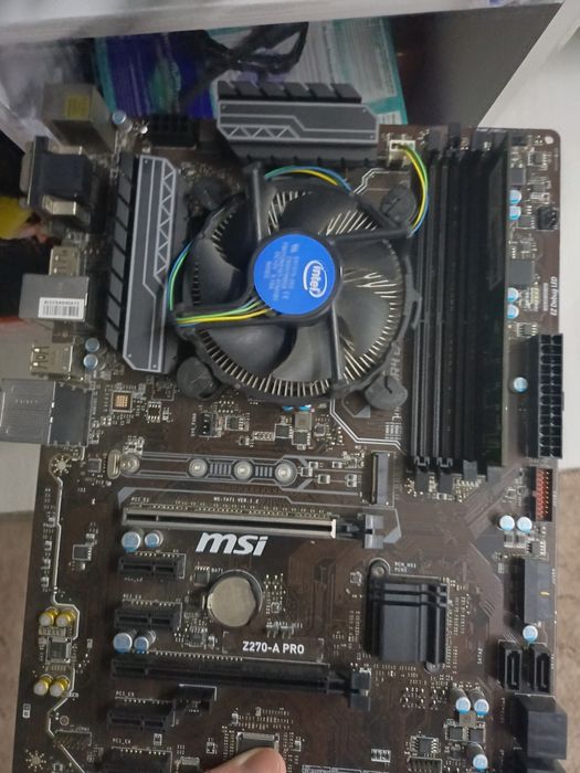 Материнская плата MSI z270-a Pro + проц g3900