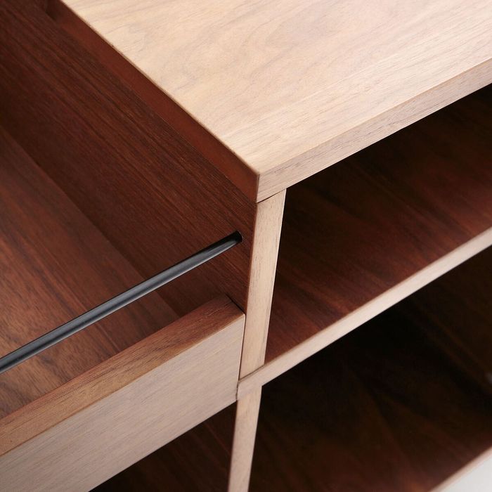 Móvel vintage, para gira-discos e discos de vinil