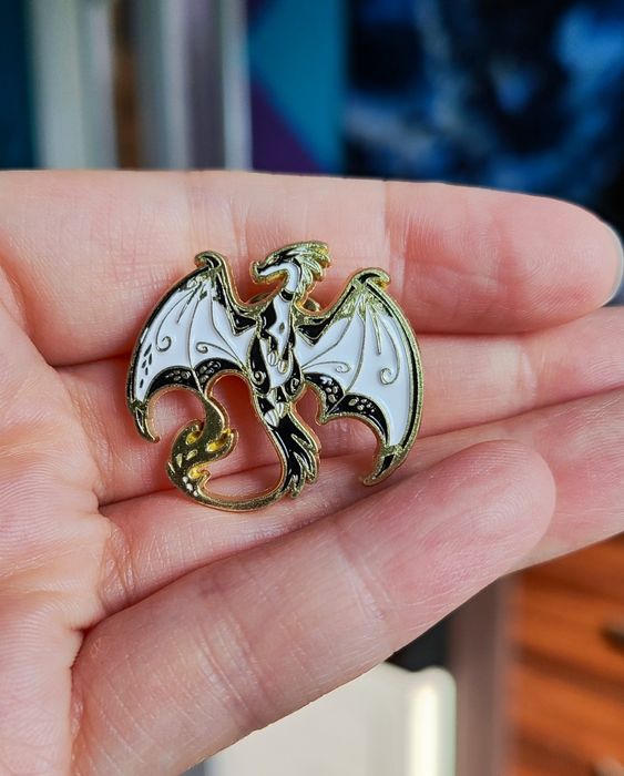 Smok/ Dragon - pin metalowy przypinka broszka