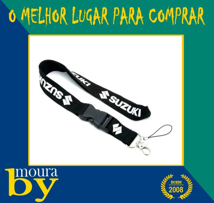 Fita porta de pescoço Suzuki cartões e porta chaves