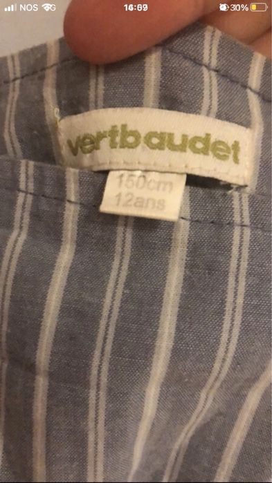 Vestido curto verbaudet menina