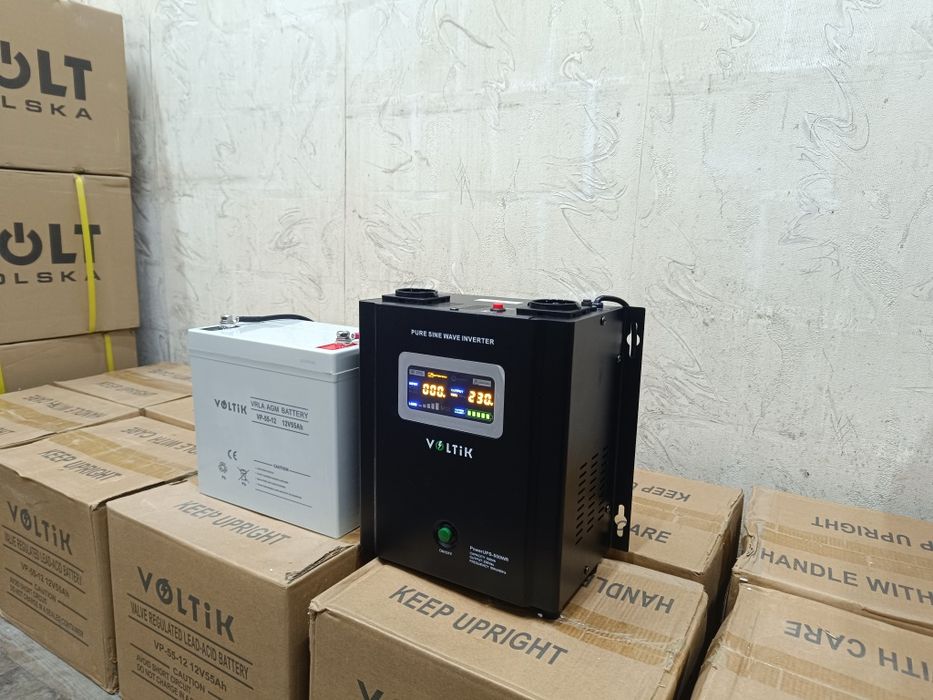 Комплект бесперебойного питания для котла Volt Polska 500wr + АКБ 55A