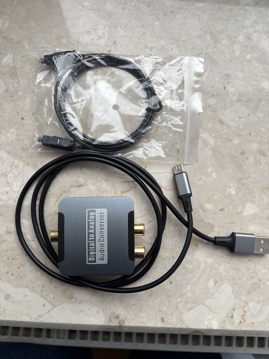 Konwerter audio toslink /RCA (chinch) / mini jack