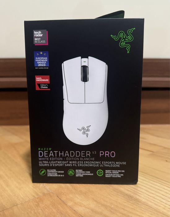 Миша Razer DeathAdder V3 Pro White Запакована