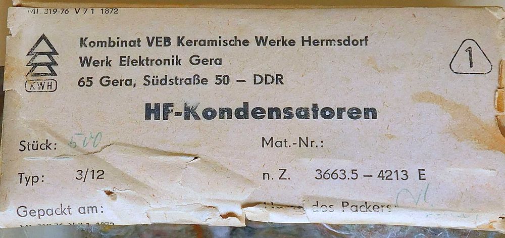 Kondensator 12pF TRYMER strojeniowy - cena za 10 sztuk