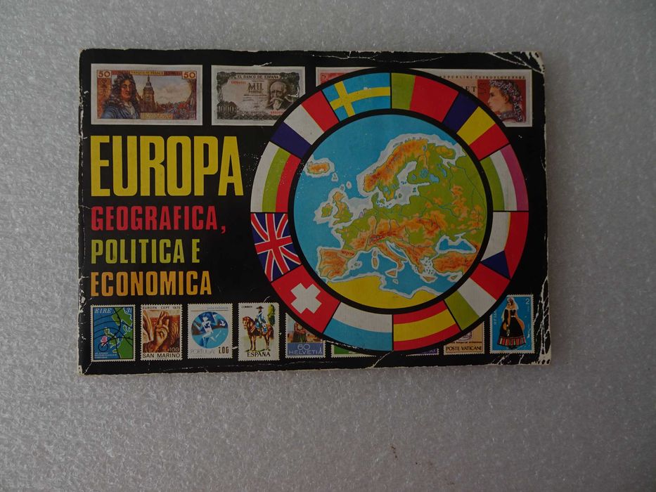 Caderneta de cromos Europa Geográfica, Política e Económica (Faltam 37 cromos dos 99)