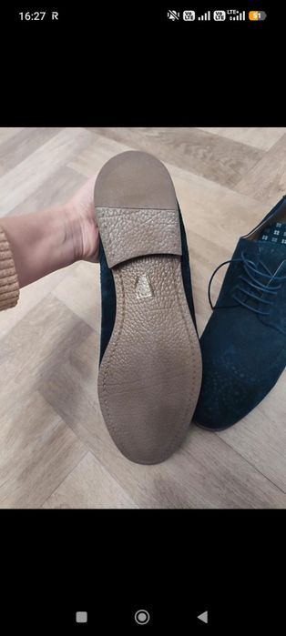 Buty wizytowe zamsz nieużywane rozmiar 45