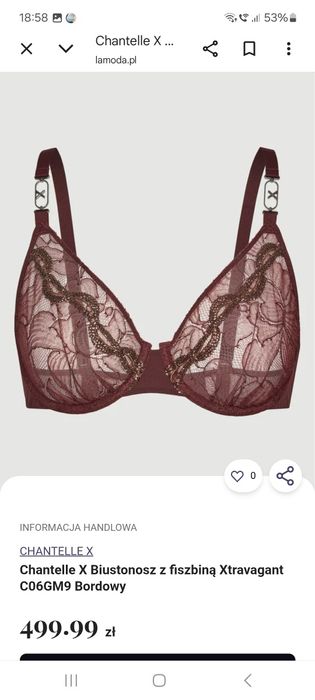 Biustonosz Chantelle X 80G