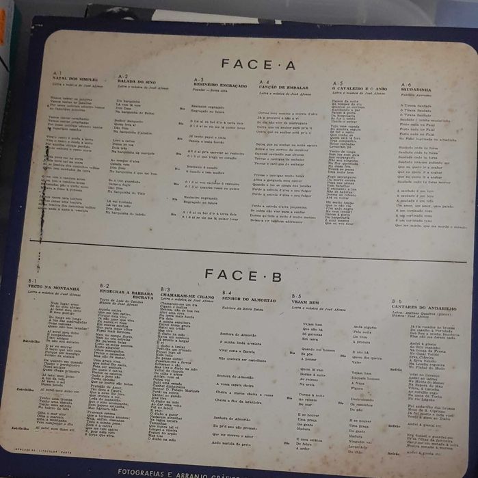 Disco Vinil "Cantares do Andarilho" - José Afonso
