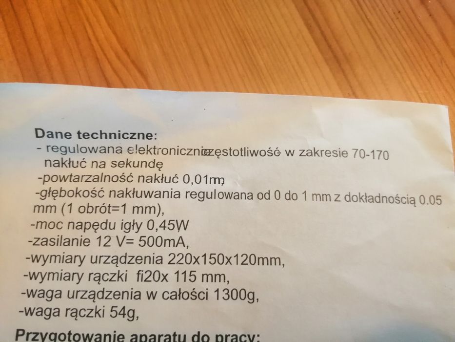 Aparat do makijażu permanentnego