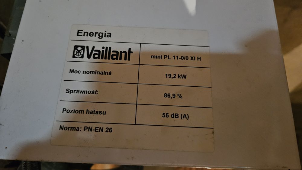 Piecyk gazowy Vaillant.