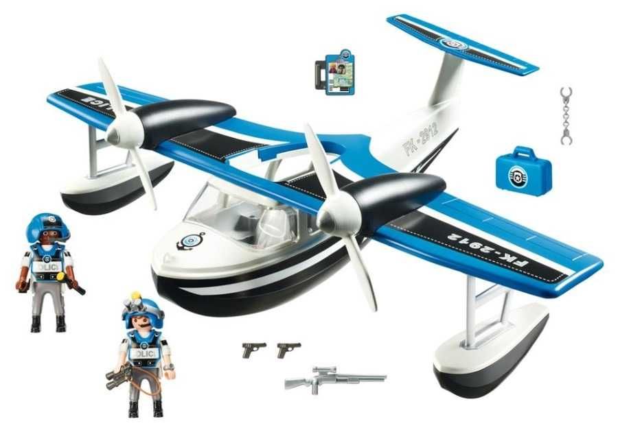 PLAYMOBIL Action 9436 Policyjny samolot wodny - mega zestaw 40 cm