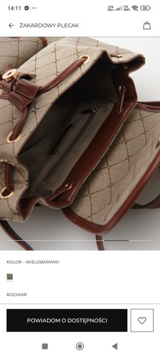 Żakardowy plecak Reserved