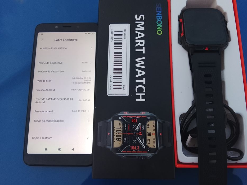 Xiaomi 6a e smartwatch senbono
