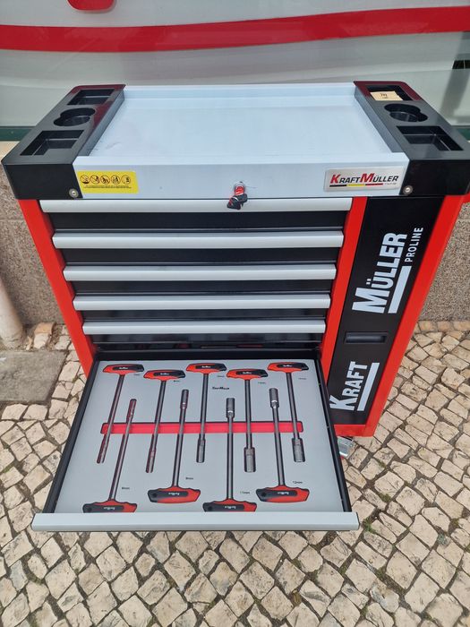 Carrinho de ferramenta de 8 gavetas 7 completas novo entrego em mãos p