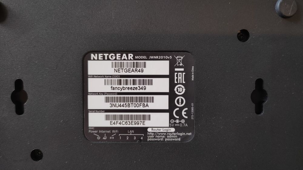 Router Netgear N300 JWNR2010v5