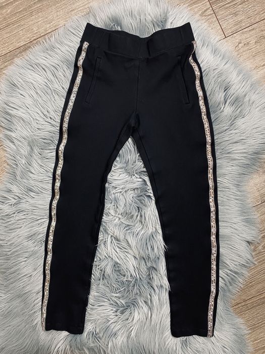 Legginsy czarne spodnie lampas Zara 152 cm